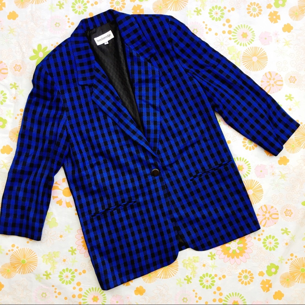 [VTG] Oversized Buffalo Plaid Blazer
